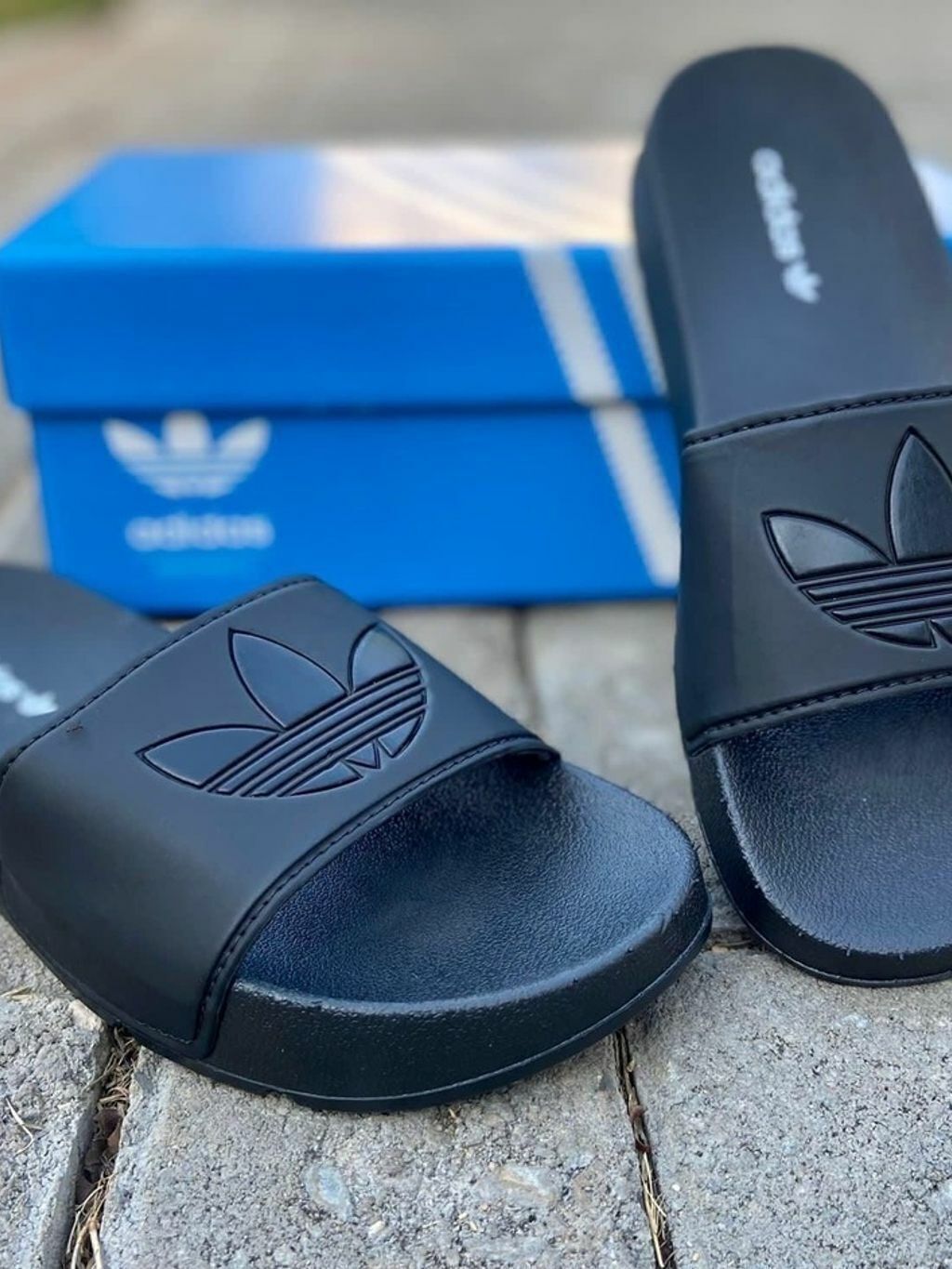 SANDÁLIA SLIDE ADIDAS PRETA