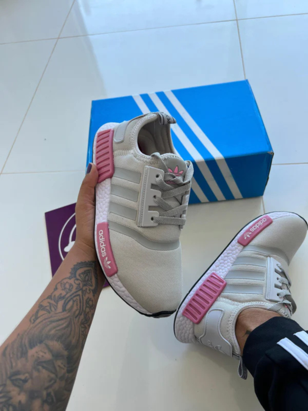 Adidas NMD Básico - Cinza/Rosa