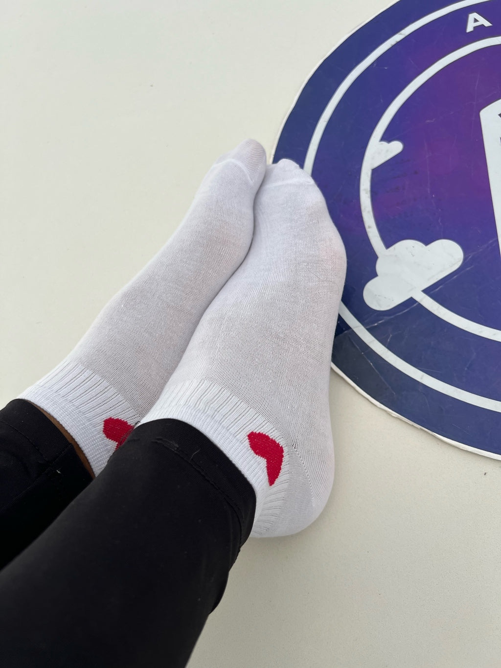 Meia Soquete Coração - Três Pares