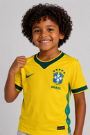 Camisa Infantil Menino Torcedor 2026 Nacional - Amarela