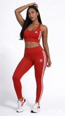 Conjunto Fitness ADD - Vermelho (Top + Calça)