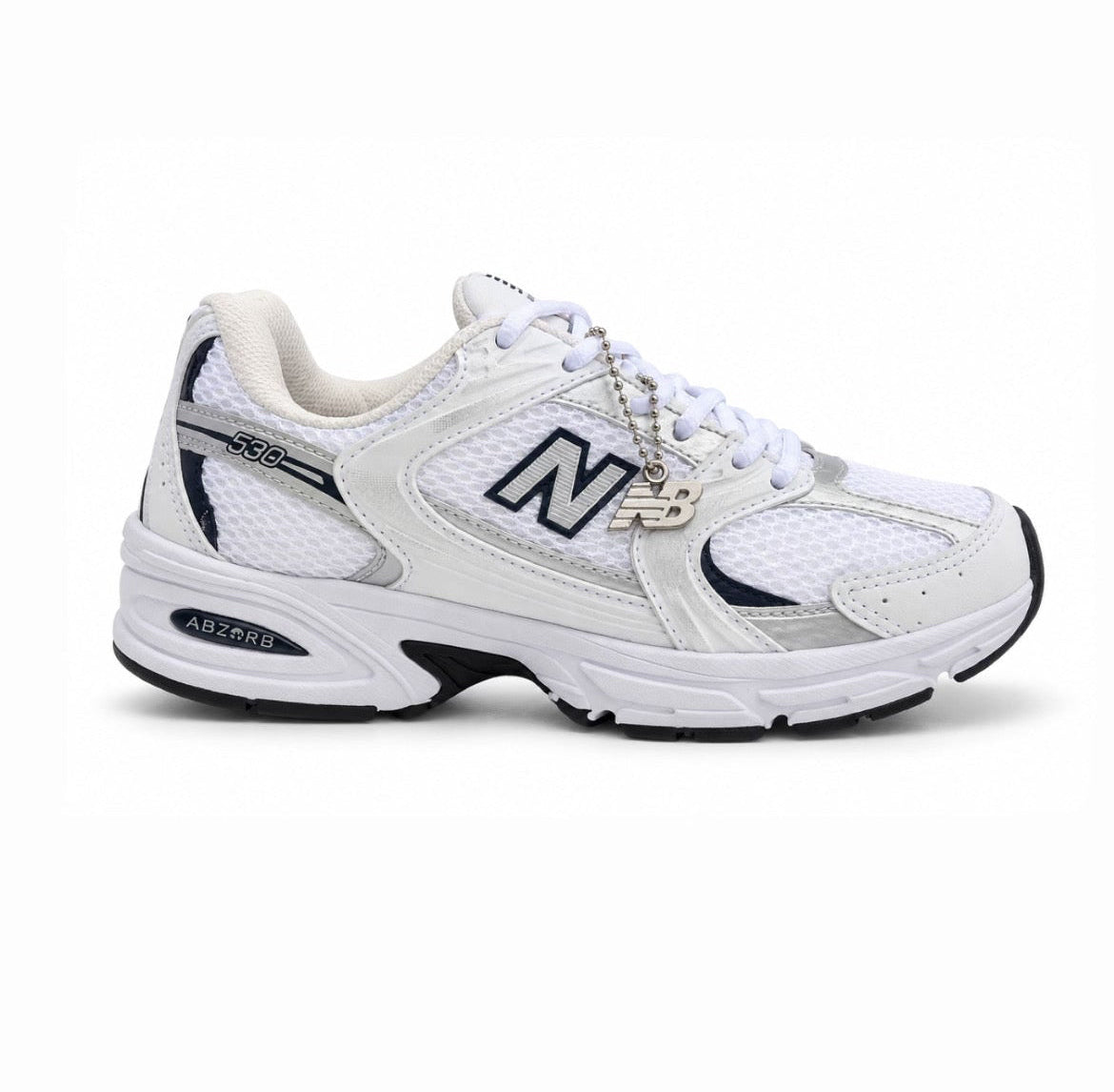 NB 530 Luxo - Branco/Prata