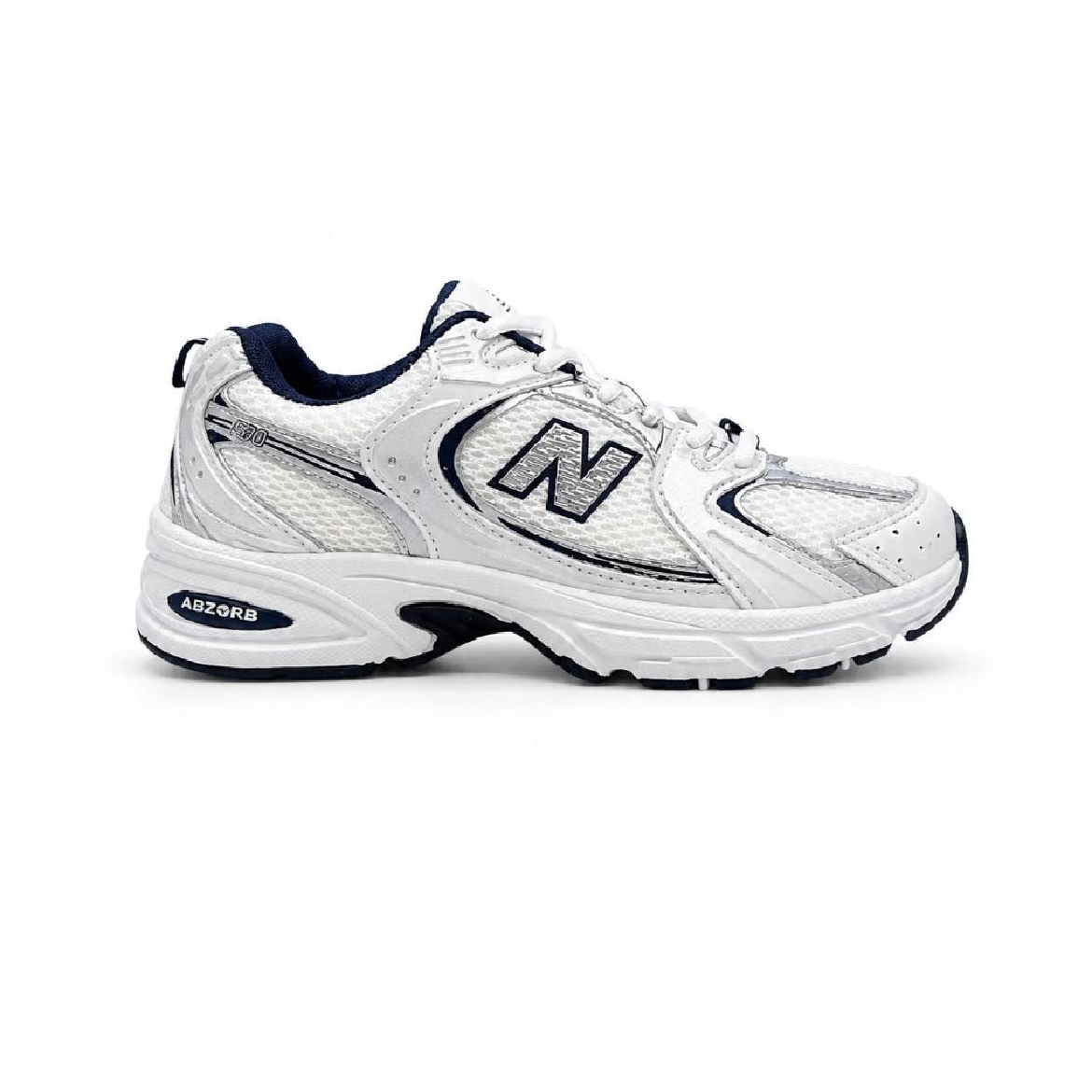 NB 530 - Branco/Azul Marinho
